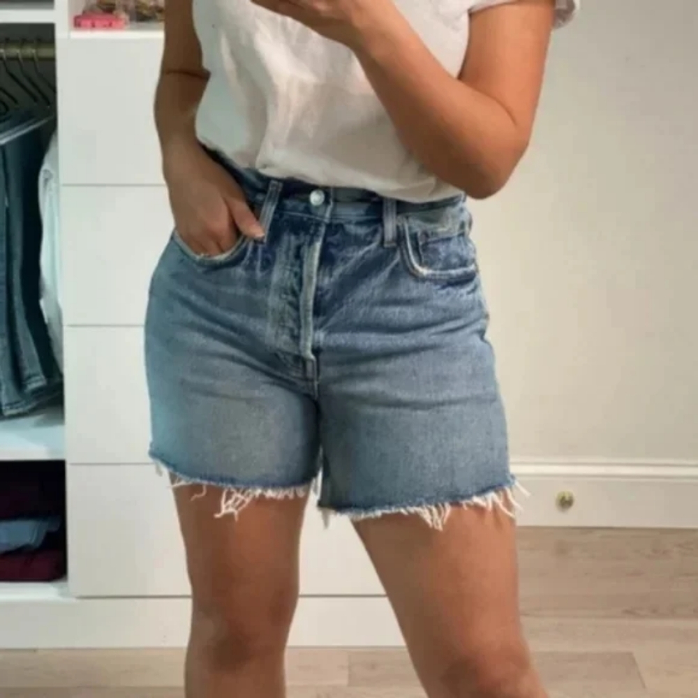 Agolde Riley Jeans Denim Shorts Outsider - Picture 4 of 12